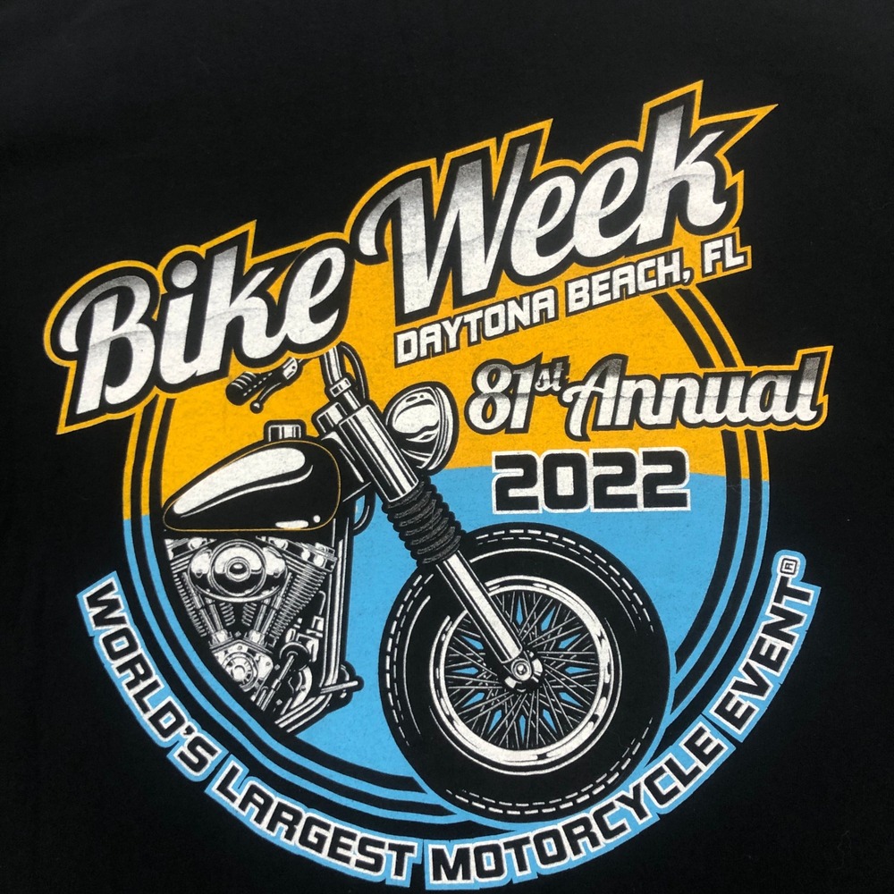 Daytona Beach Bike Week 81st Annual 2022‎ Motorcycle T Shirt XL